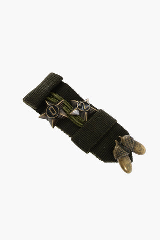 Fabric Pin With Metal Acorn-Shaped Detail