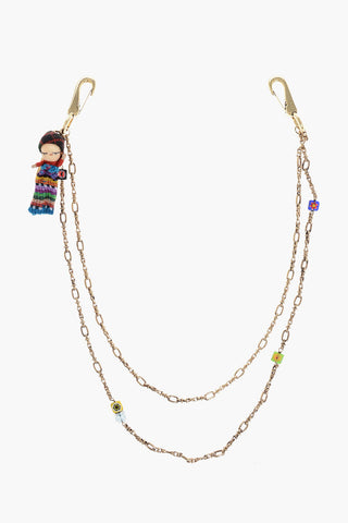 Metal GUATEMALA DOLLS Pant's Chain with Charm 