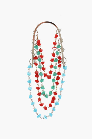Rigid Multi-Chain Bracelet Embellished with Beads