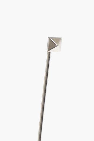 Silver-Tone Metal Tie Pin