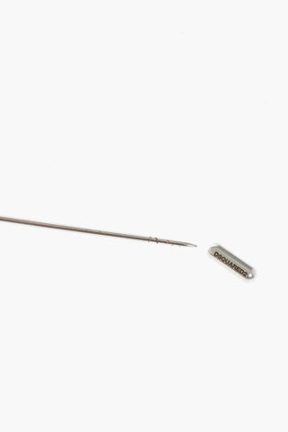 Silver-Tone Metal Tie Pin