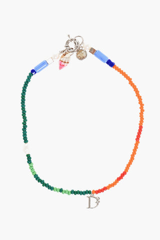 Multicolour Necklace with Shell Charm