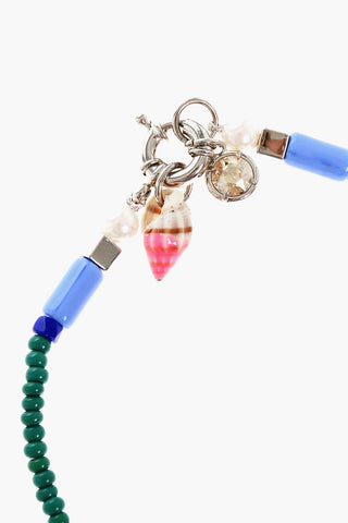 Multicolour Necklace with Shell Charm