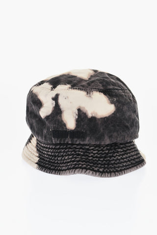 Cotton Bucket Hat with Acid Wash Effect