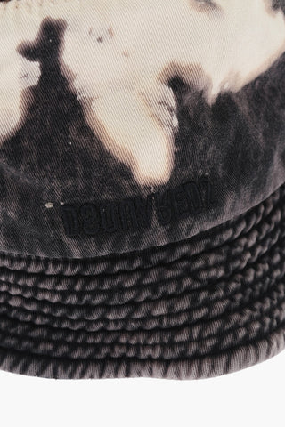 Cotton Bucket Hat with Acid Wash Effect