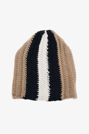 Wool Blend Beanie with Contrasting Detail
