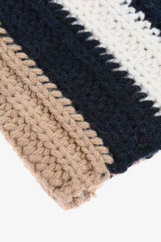 Wool Blend Beanie with Contrasting Detail