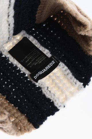 Wool Blend Beanie with Contrasting Detail