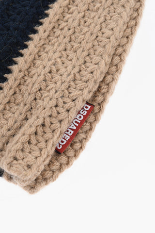 Wool Blend Beanie with Contrasting Detail