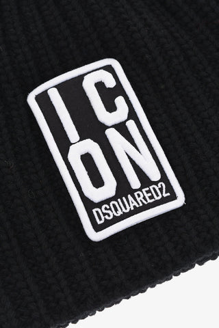 Woll- und Kaschmir-Beanie ICON mit geprägtem Logo