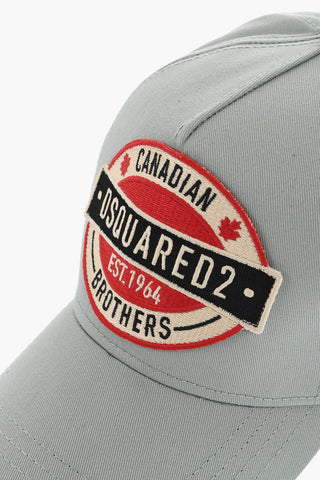 Cappello da Baseball in Garbardina con Ricamo Patch