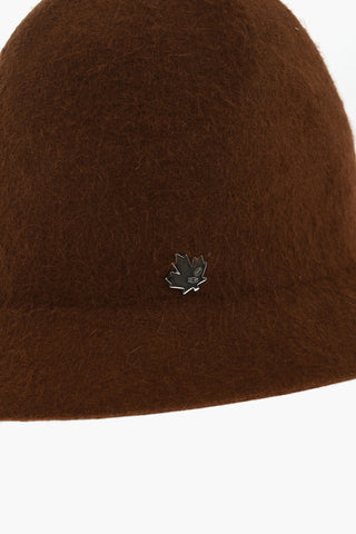 Rabbit Felt Bucket Hat with Metal Tag
