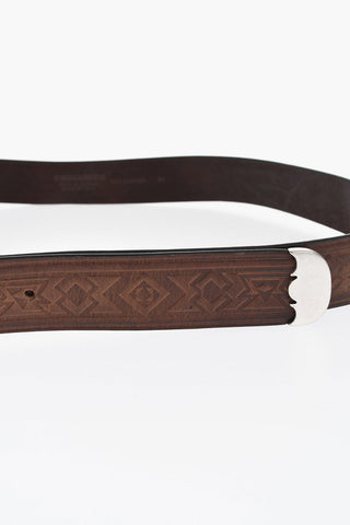 Engraved Leather Belt 35mm