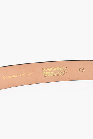Slim-Fit Ledergürtel Mit Perlenbesetzter Schnalle 25 mm
