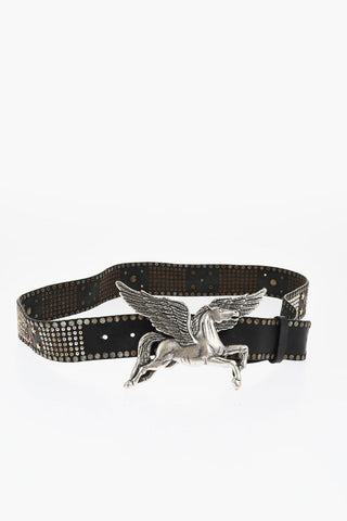 Studded Leather Belt 50mm