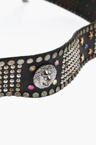 Studded Leather Belt 50mm