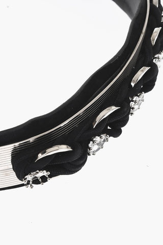 Maxi Gürtel Aus Leder Mit Metallapplikationen 70mm