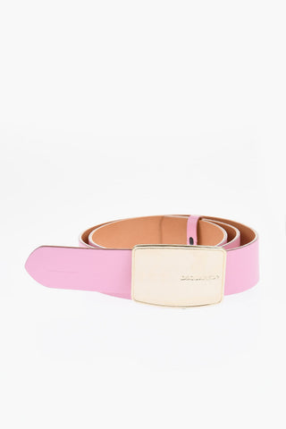 Maxi Leather Belt with Metal Buckle 40mm