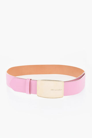 Maxi Leather Belt with Metal Buckle 40mm