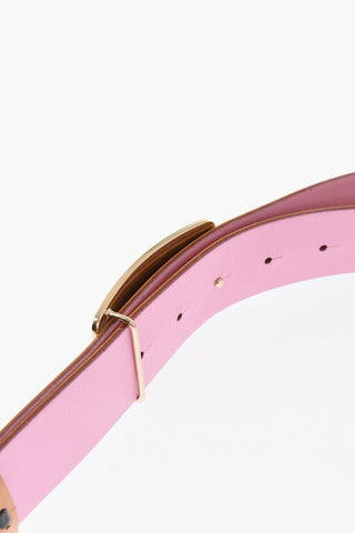 Maxi Leather Belt with Metal Buckle 40mm