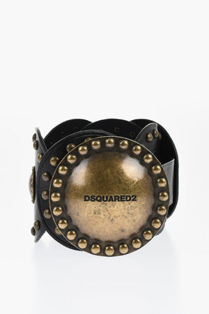 Oversized Studded Leather Belt 110mm