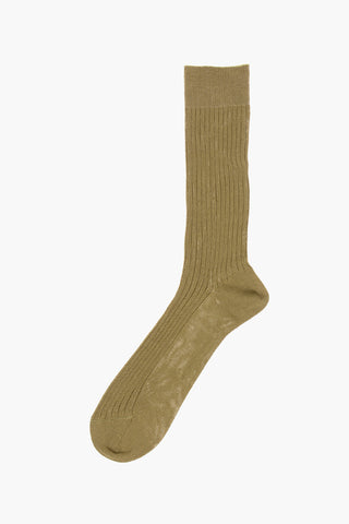 Ribbed Long Socks with Contrasting Details