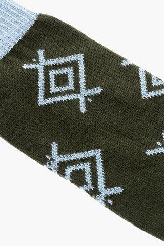 Calzini Lunghi in Cotone con Dettagli a Contrasto