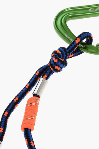 Moschettone Hiking in Metallo con Pendente in Corda