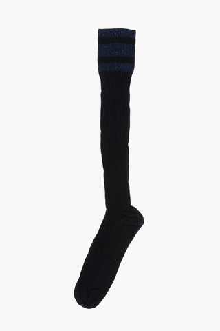 루렉스 디테일의 긴 골지 양말