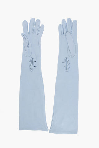 Solid-Color Opera Leather Gloves