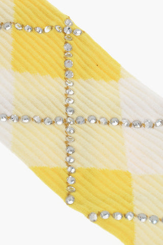 Zweifarbige Argyle-Socken mit Schmuck