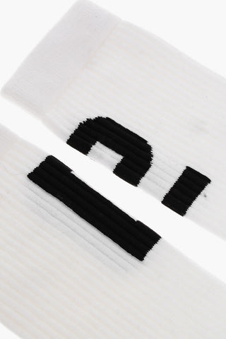 Cotton Blend Long Socks with Monogram
