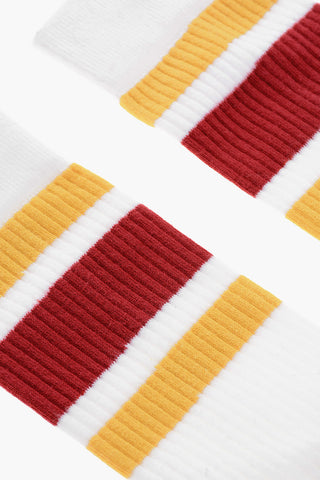 Cotton Long Socks with Ribbed Details