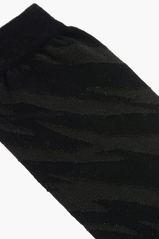 Lurex Animal-Print Long Socks