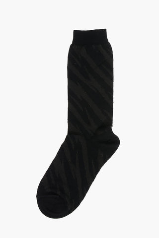 Lurex Animal-Print Long Socks
