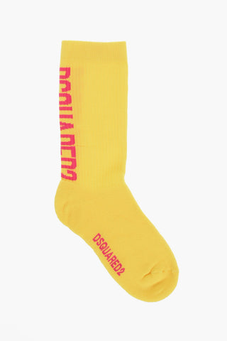Long Ribbed Socks with Side Logo
