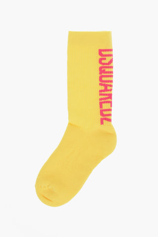 Long Ribbed Socks with Side Logo