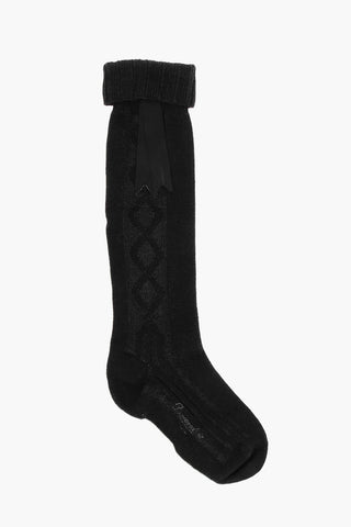 Long Solid-Color Socks