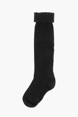 Long Solid-Color Socks