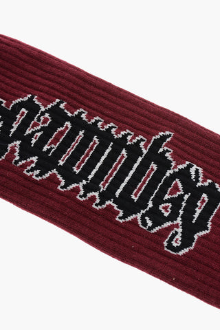Ribbed long Socks with Embroidery