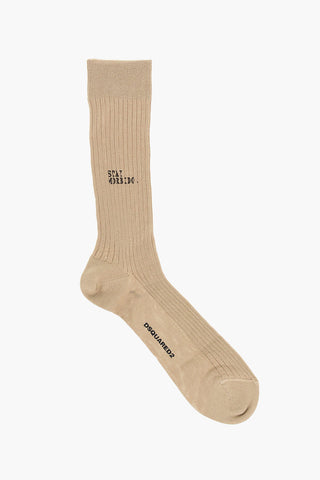 Ribbed Solid Color Long Socks