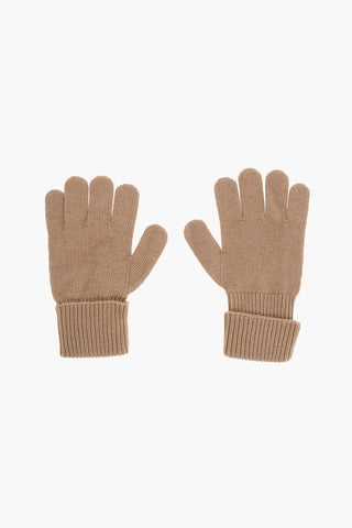 Wool Blend Gloves with Metal Monogram