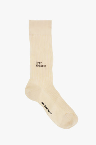 Long Ribbed Solid-Color Socks