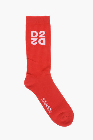 Solid Color Long Socks with Monogram