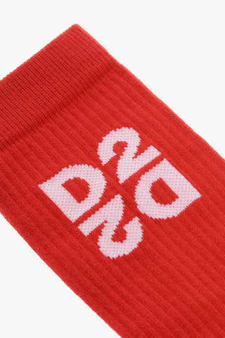 Solid Color Long Socks with Monogram