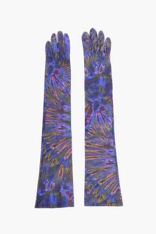 Warm Tie-Dye Effect Gloves