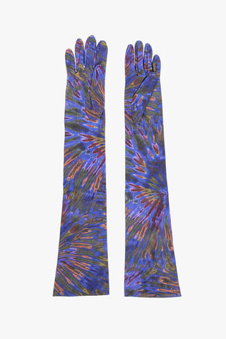 Warm Tie-Dye Effect Gloves