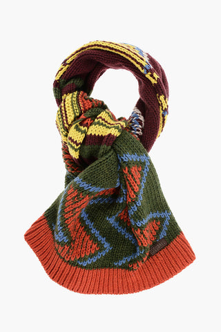 Multicolor Mixed-Wool Scarf