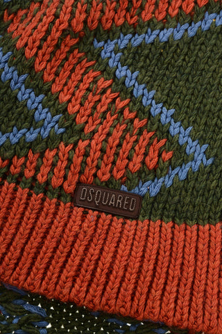 Multicolor Mixed-Wool Scarf