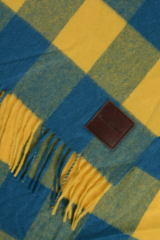 Two-Tone Cashmere Scarf with Fringes